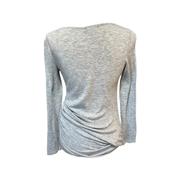 Halogen Rouched Side Crew Neck Long Sleeve Shirt Sz Small - Picture 4 of 10